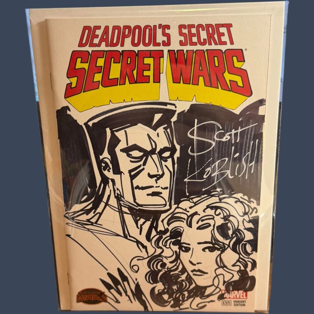 Deadpool's Secret Secret Wars #1 Scott Loblish Signed Blank Sketch Variant